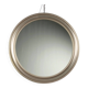 Miroir rond vintage en aluminium anodisé, design Italie, années 1960