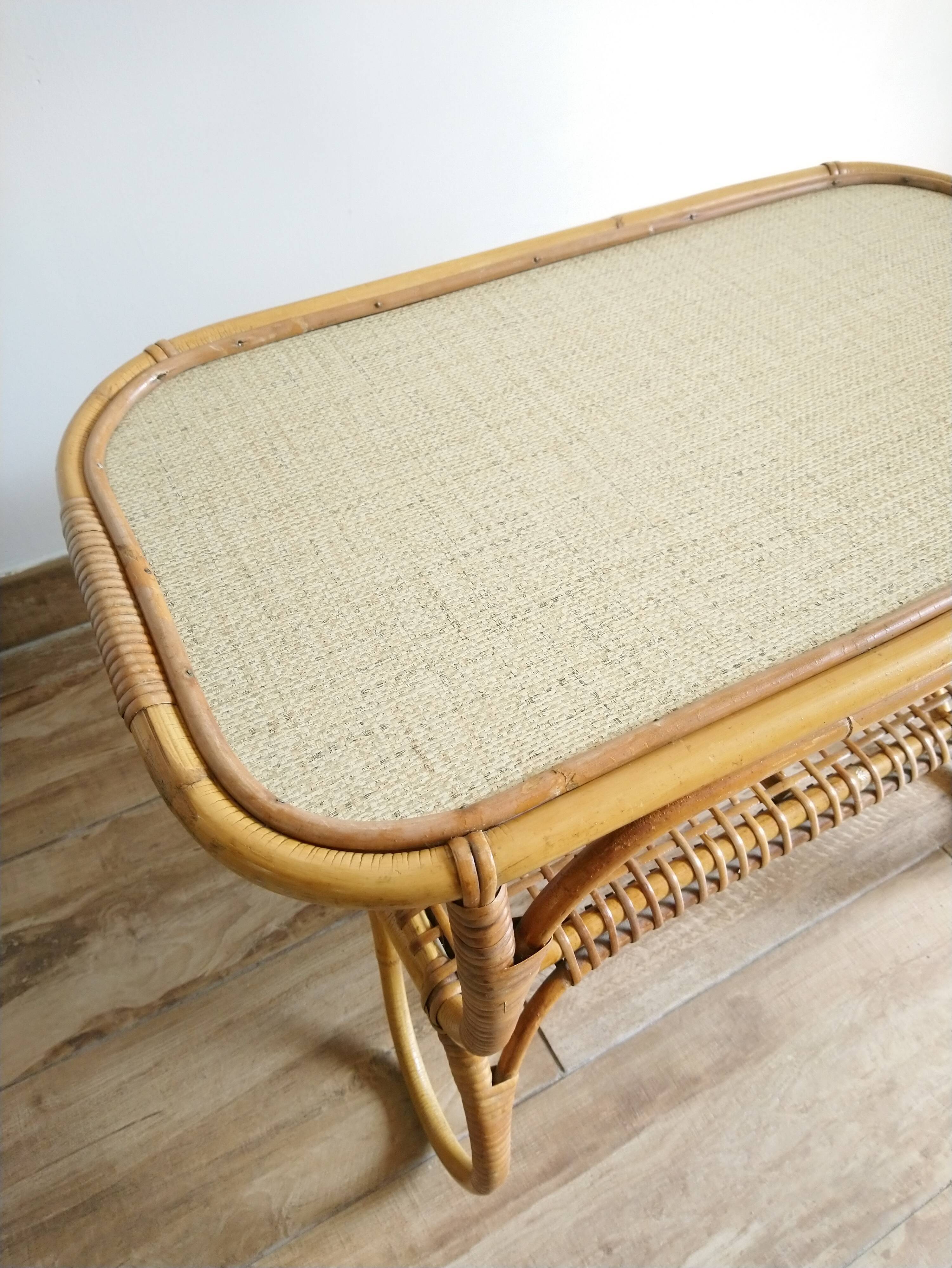 Rattan coffee table