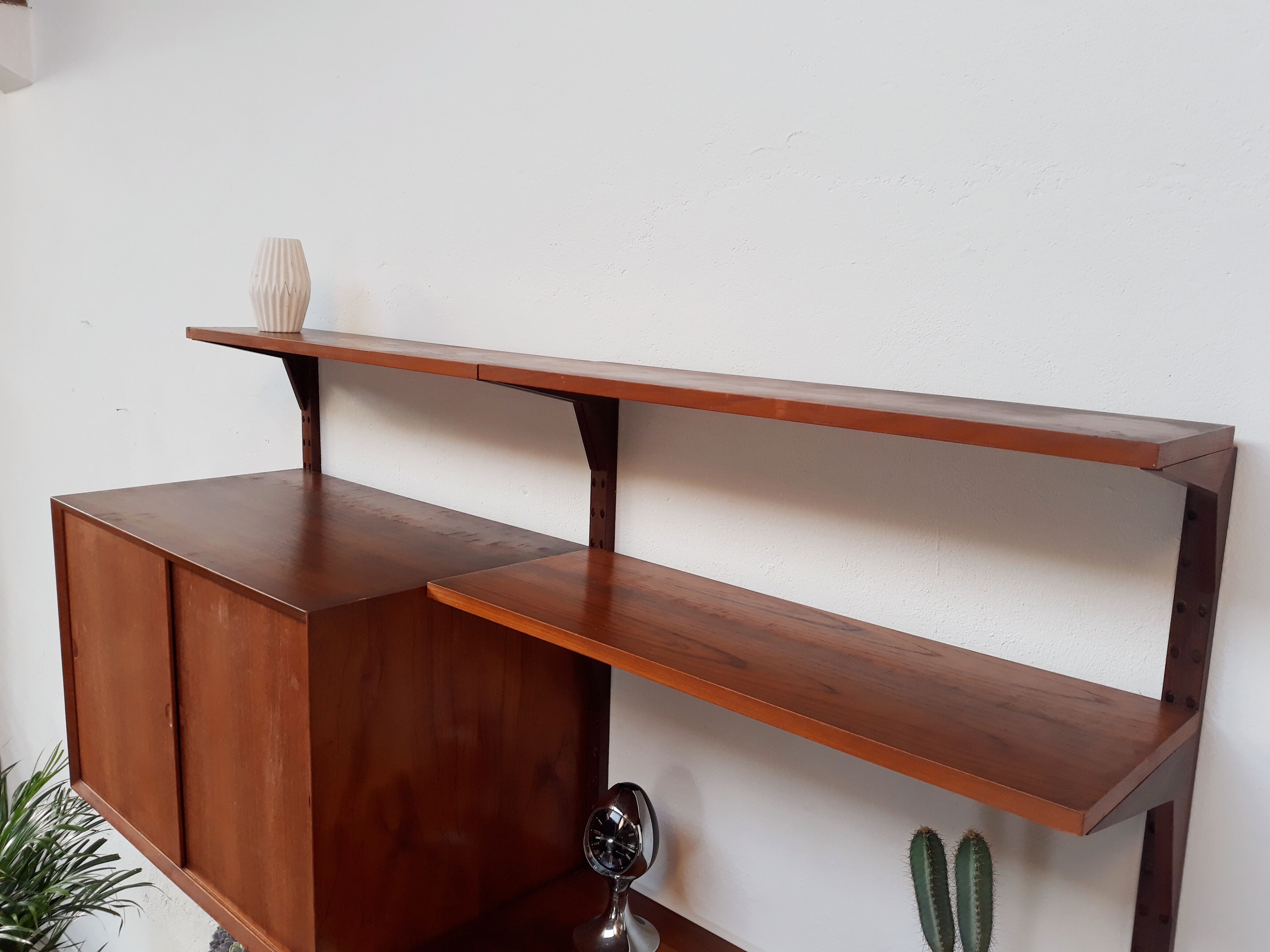 Étagère modulable scandinave en teck royal system par Poul Cadovius