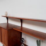 Scandinavian modular shelf in royal teak system by Poul Cadovius
