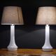Pair of danish glass lamps 1960