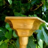 Golden metal floor lamp