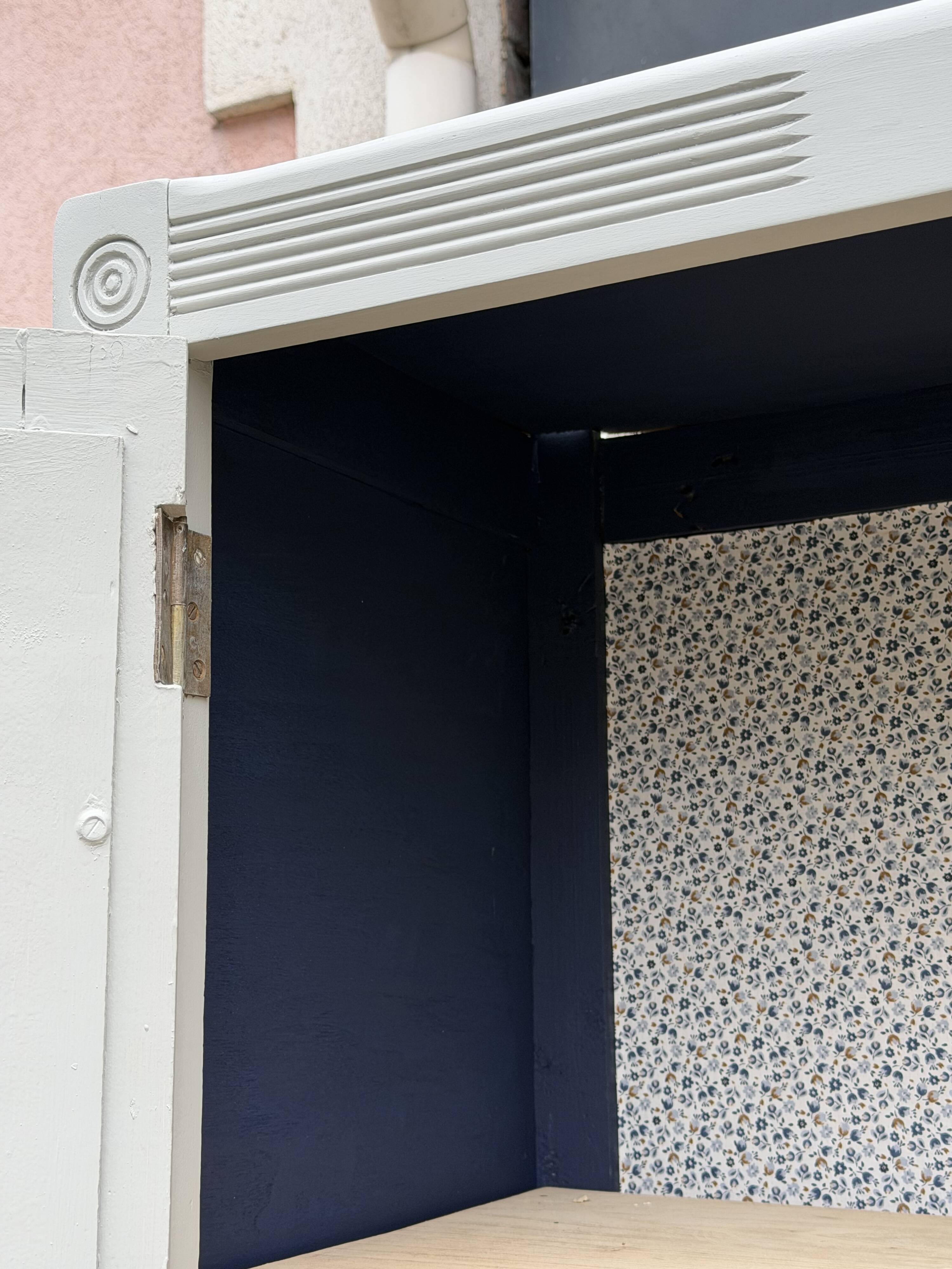 Armoire parisienne art déco rénovée miroir biseauté