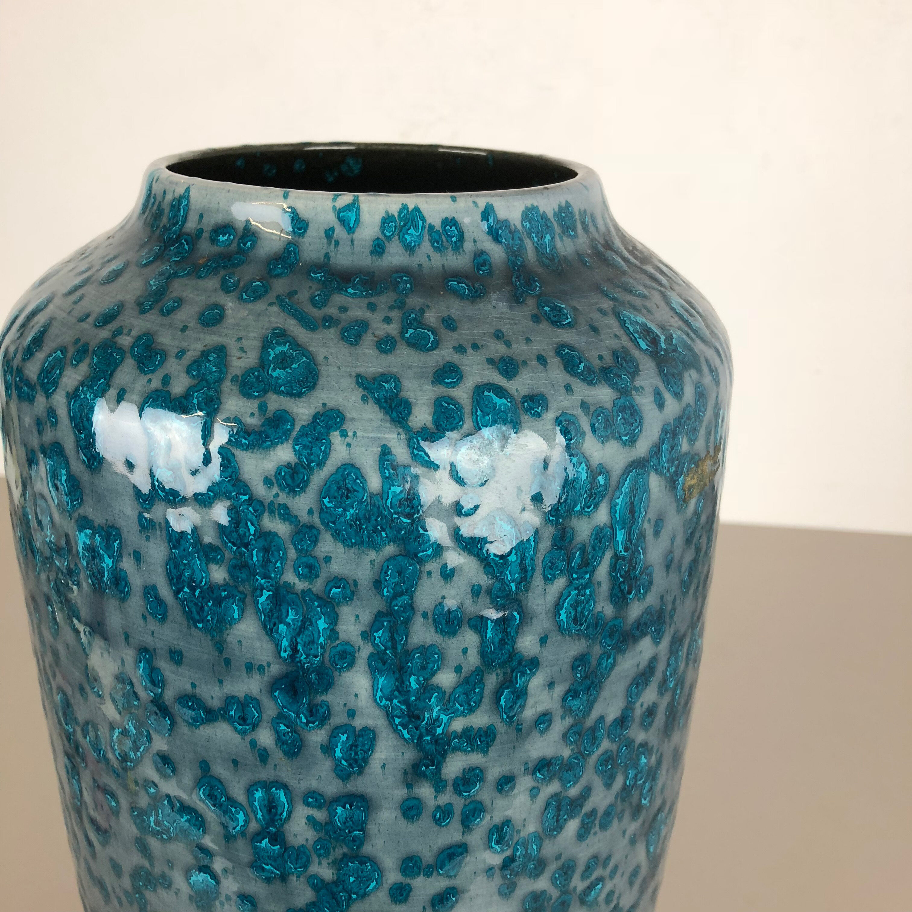 Fat lava multi-color 517-45 vase made by Scheurich, 1970s