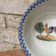Ancien plat de service creux motif coq Saint Clément France