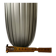 Soliflore vase Aria Piccolo model in blue gray ribbed glass