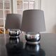 Pair of chrome lamps 1970