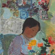Nancy DELOUIS : Petite fille, lithographie originale signée