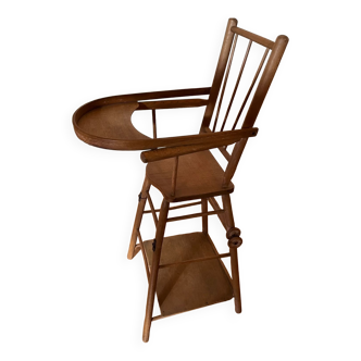 Convertible wooden high chair
