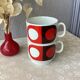 Vintage Weidmann cups at lunch made in Italy