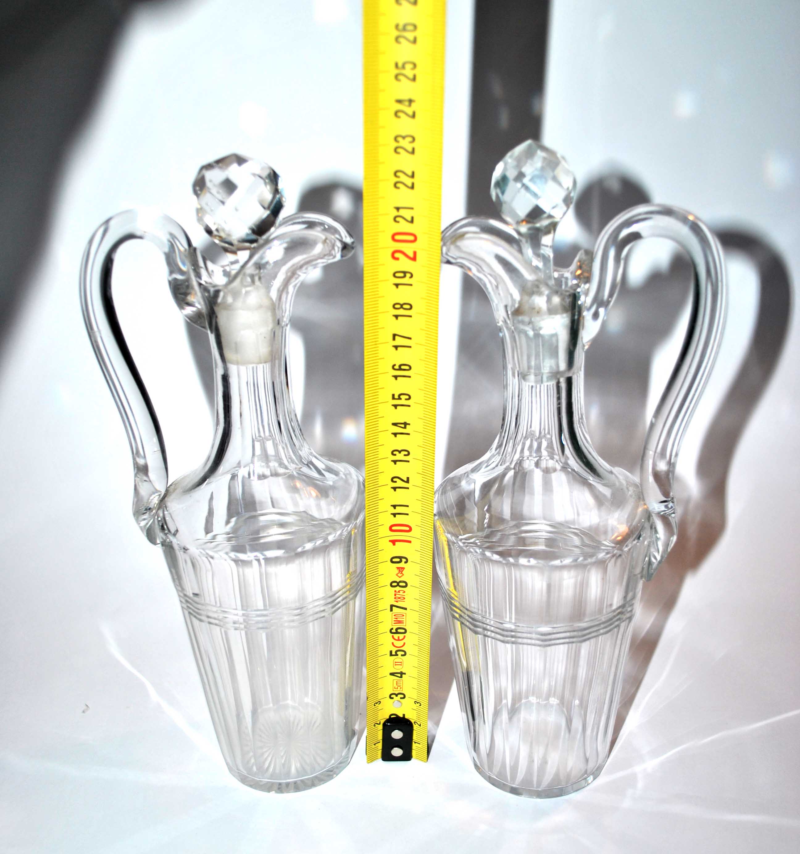 Bottles vinegar in cut crystal baccarat oil and vinegar - near model chicago 1916?