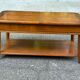 Solid wood bar coffee table DASRAS France sliding top storage 1