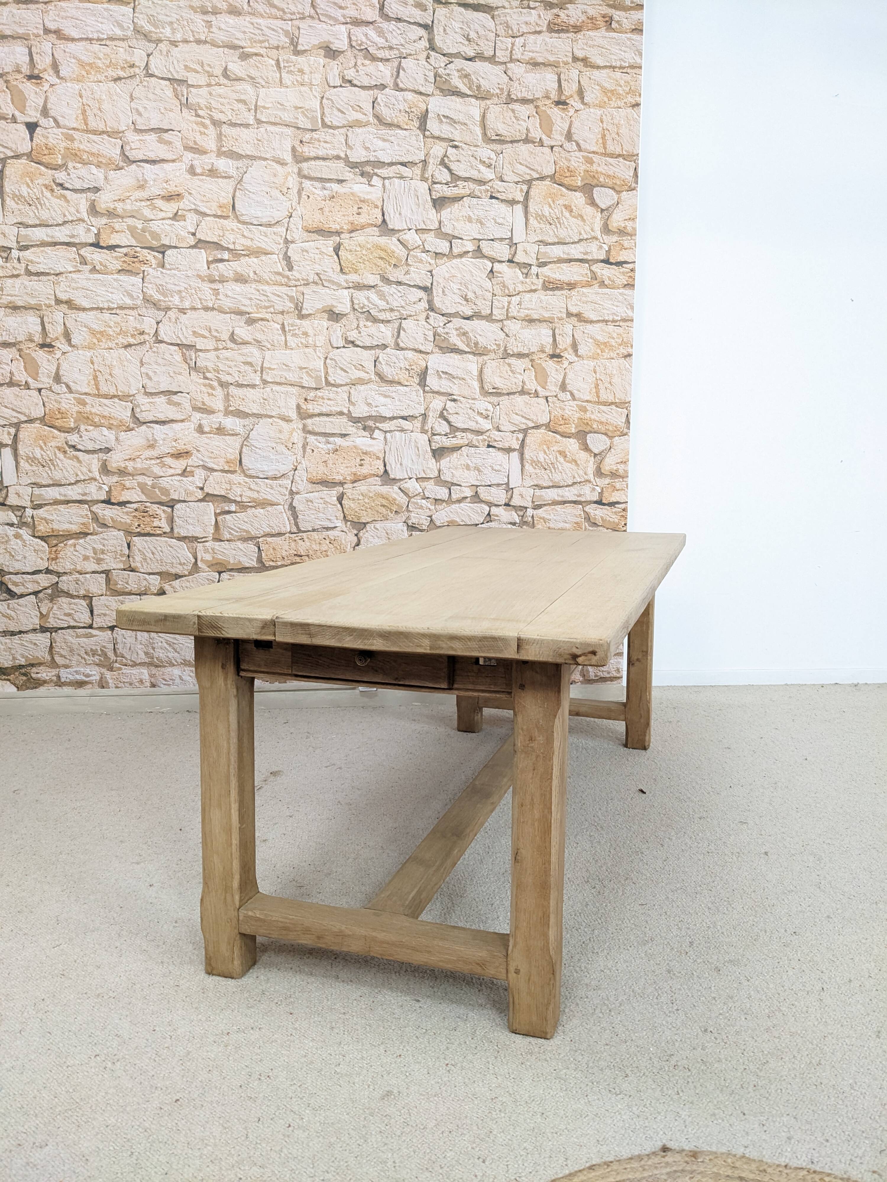 Solid oak farmhouse table