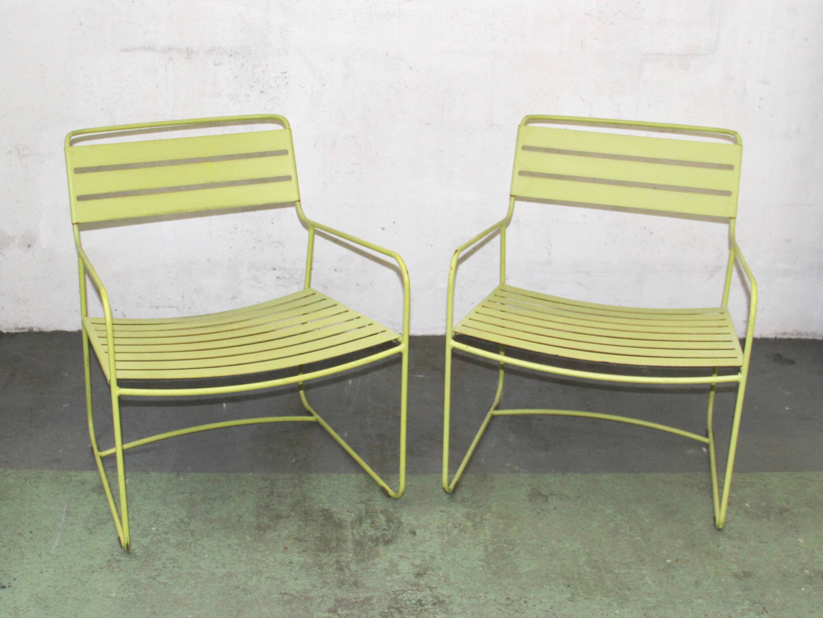 Suite of 15 Surprising garden armchairs, Fermob