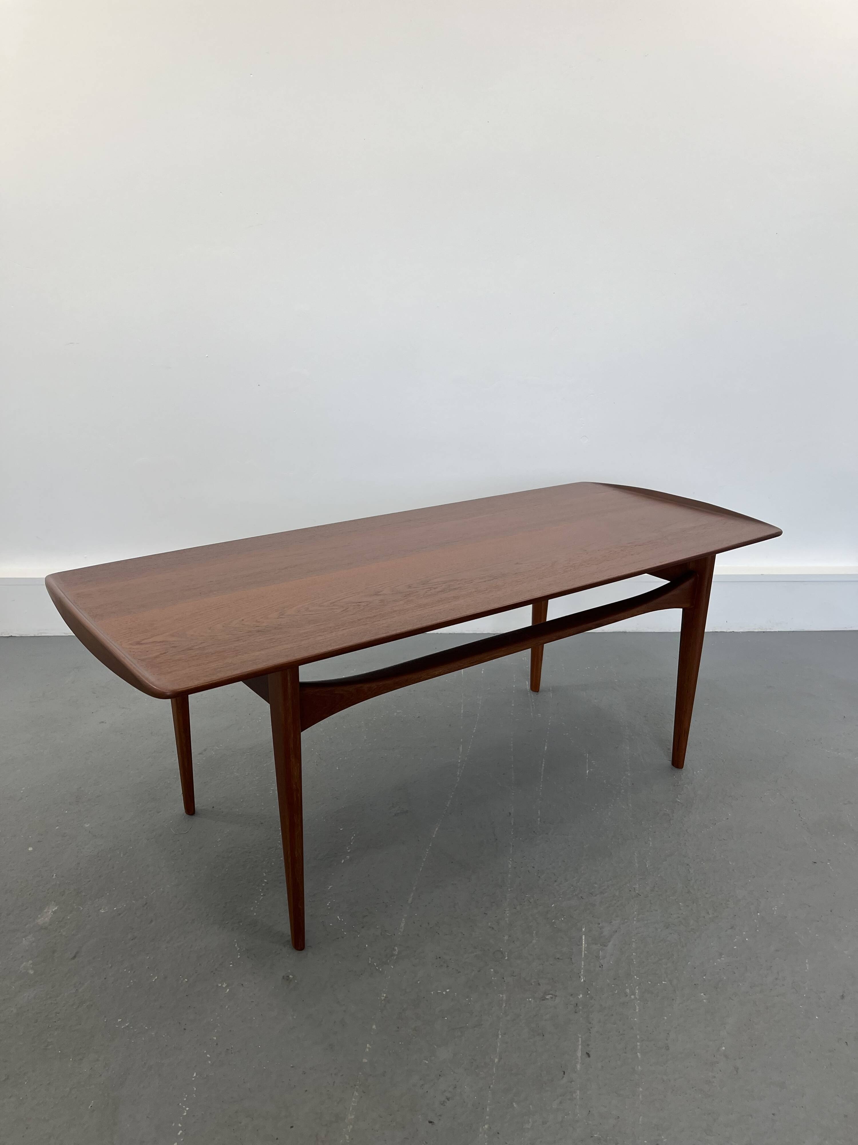 Teak Coffee Table by Tove and Edvard Kindt-Larsen for France & Son, Denmark, 1960s