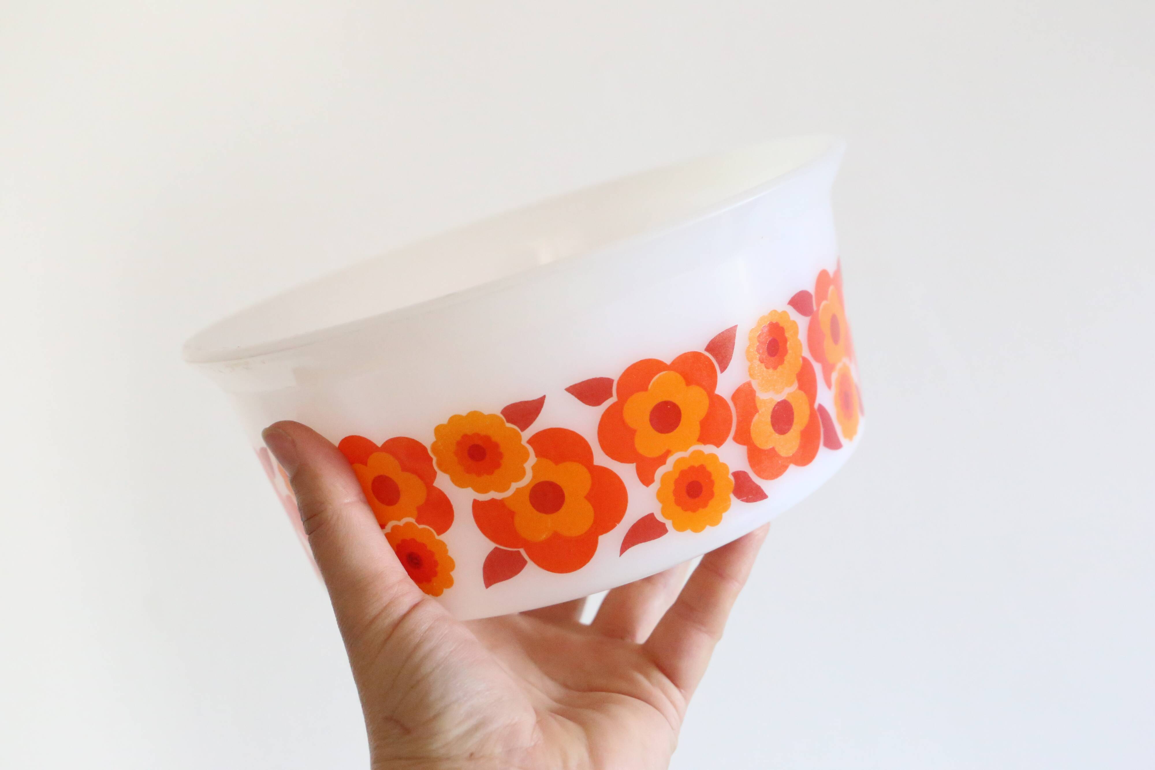 Lotus arcopal salad bowl, vintage