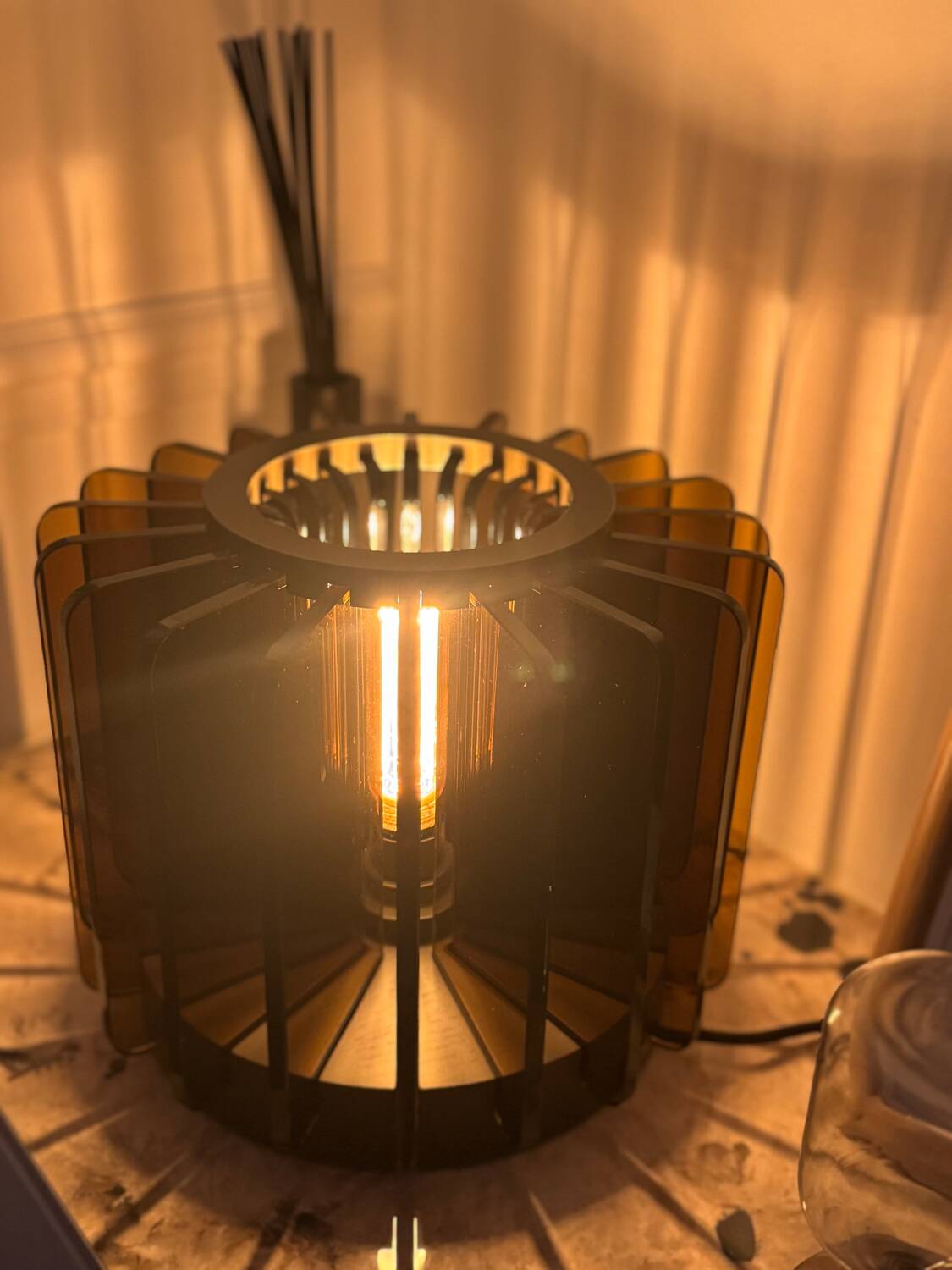 Lamina S Brown Design Table Lamp by Eve