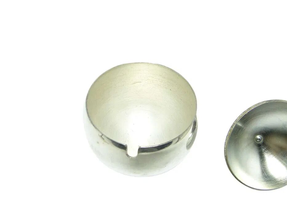 AAC Sugar Bowl mid-century modern, silver-plated brass, Poland, 1960s