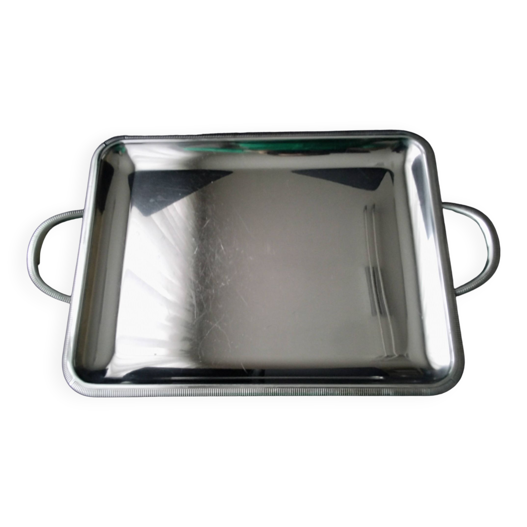Stainless steel serving tray 39.5 x 30 cm