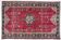 Red Geometric Oushak Handknotted Rug
