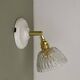 Vintage chiseled glass lampshade wall light - tableware collection -