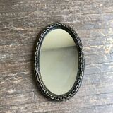 Miroir chaine brutaliste en fer battu 1960 h55cm