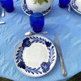 Lunéville blue flower dinner plates