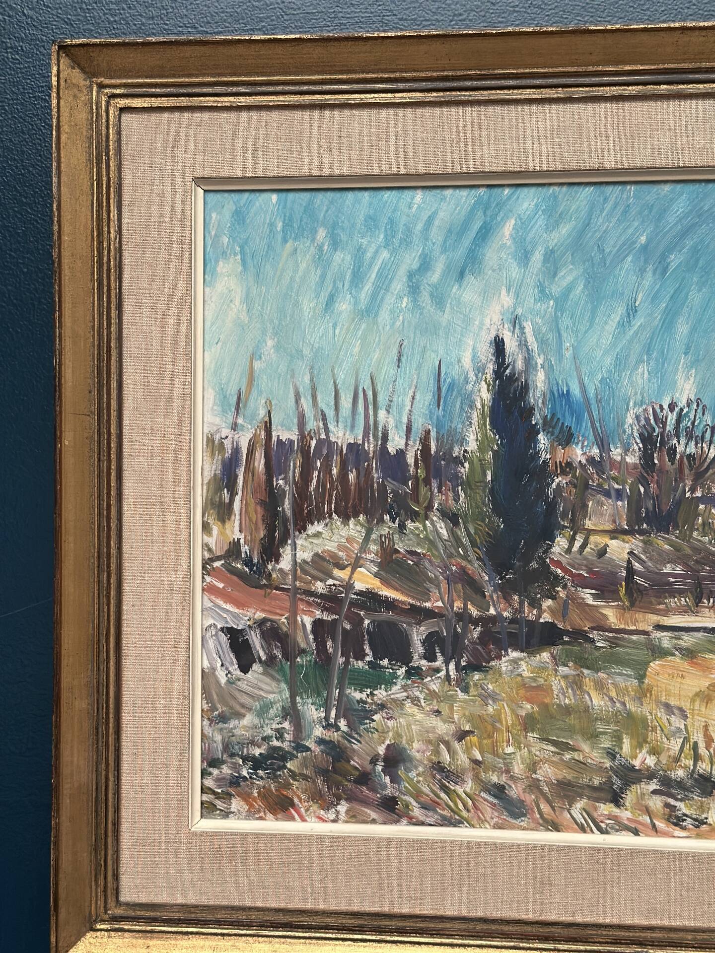 Original Swedish Oil On Canvas – “Landscape” By Arvid Herbert