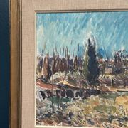 Huile sur toile originale suédoise – « Paysage » par Arvid Herbert