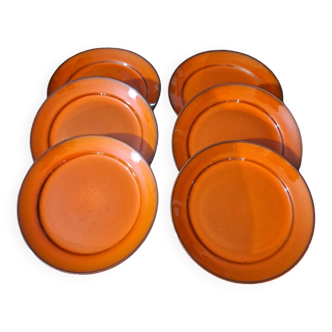6 assiettes à dessert vintage