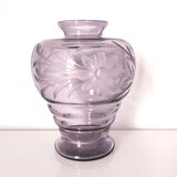 Vase cristal violet