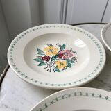 Set of 4 hollow plates Digoin Sarreguemines