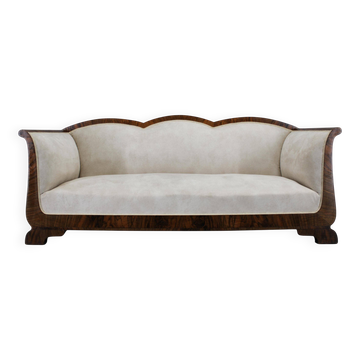 1930s Restored Art Deco Sofa, Czechoslovakia