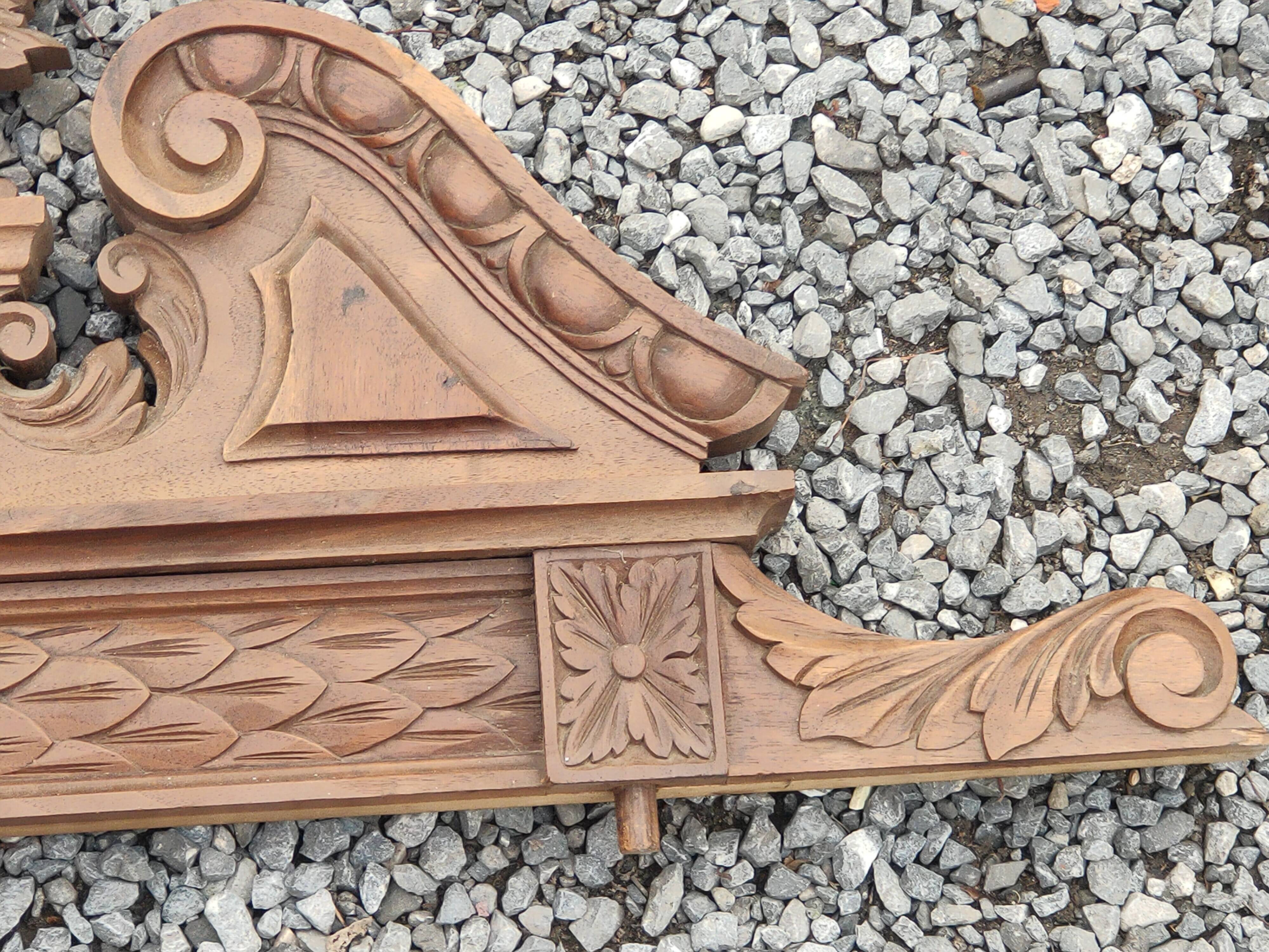 Ancient walnut pediment