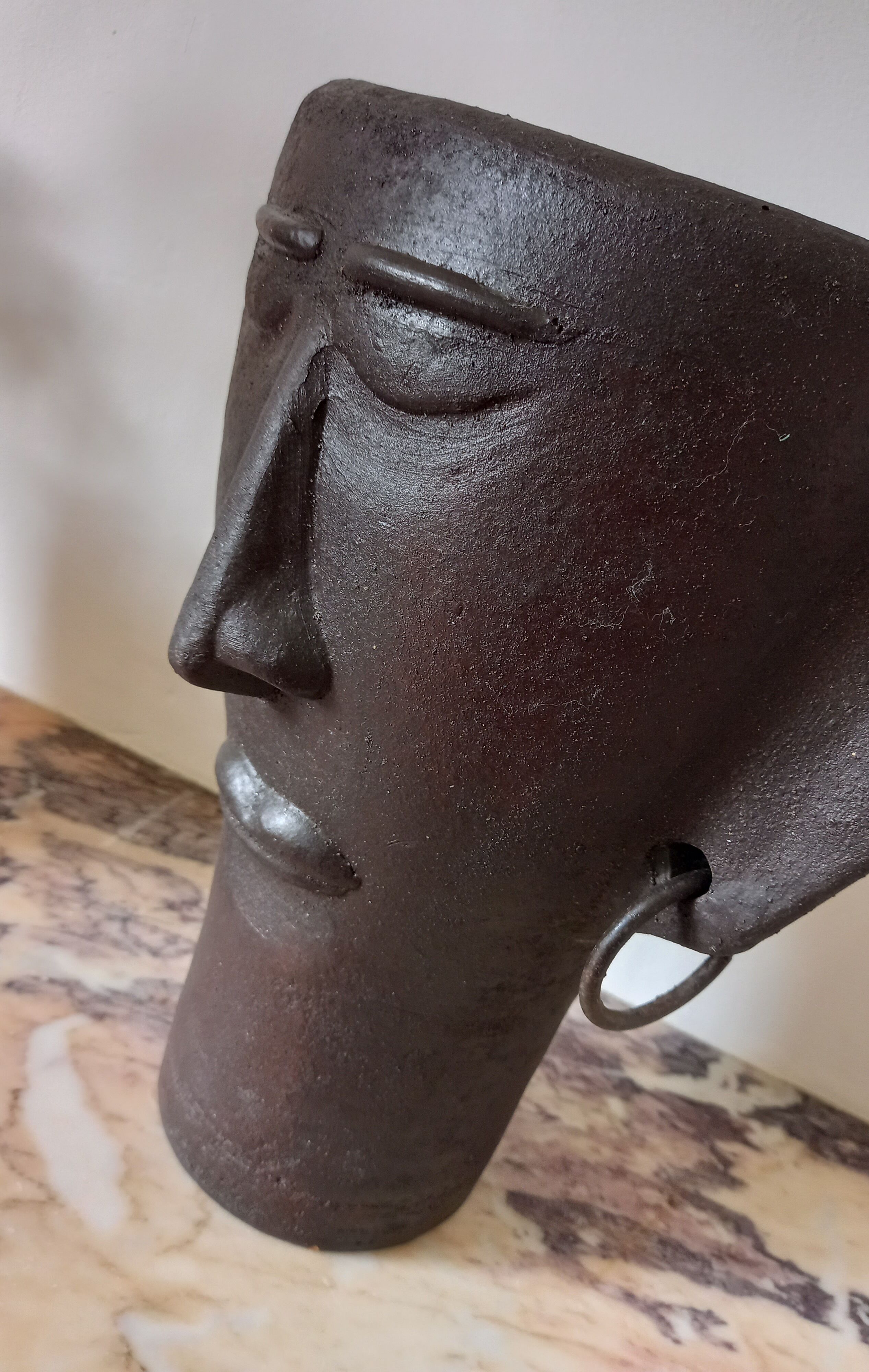 Vintage head/face pot cover