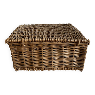 Valise osier ancienne
