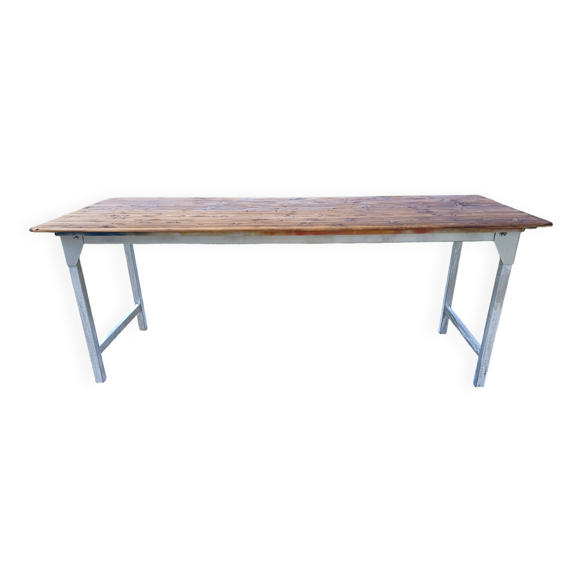 Table Insutrielle en Aluminium et Bois