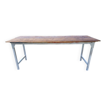 Industrial Table in Aluminum and Wood