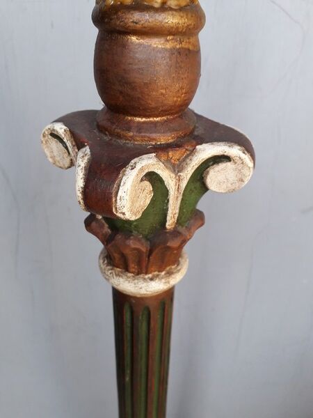 Esapgne ep 1900 ground carved wood lamppost