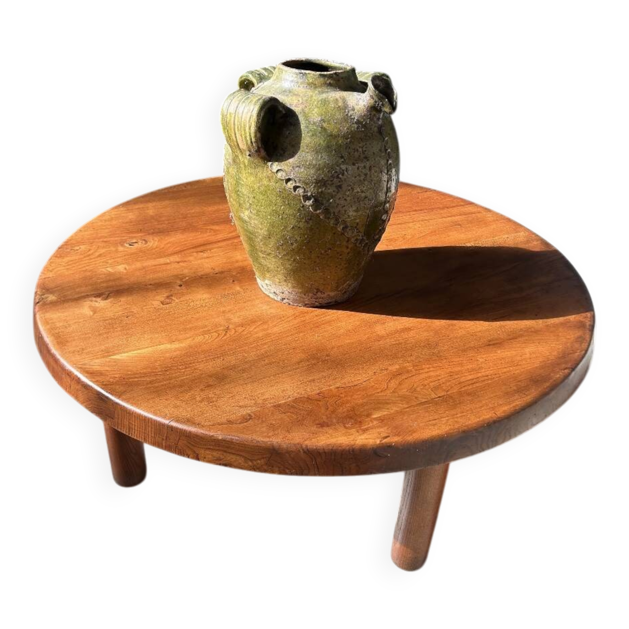 Glazed earthenware oil jug, Beauronne