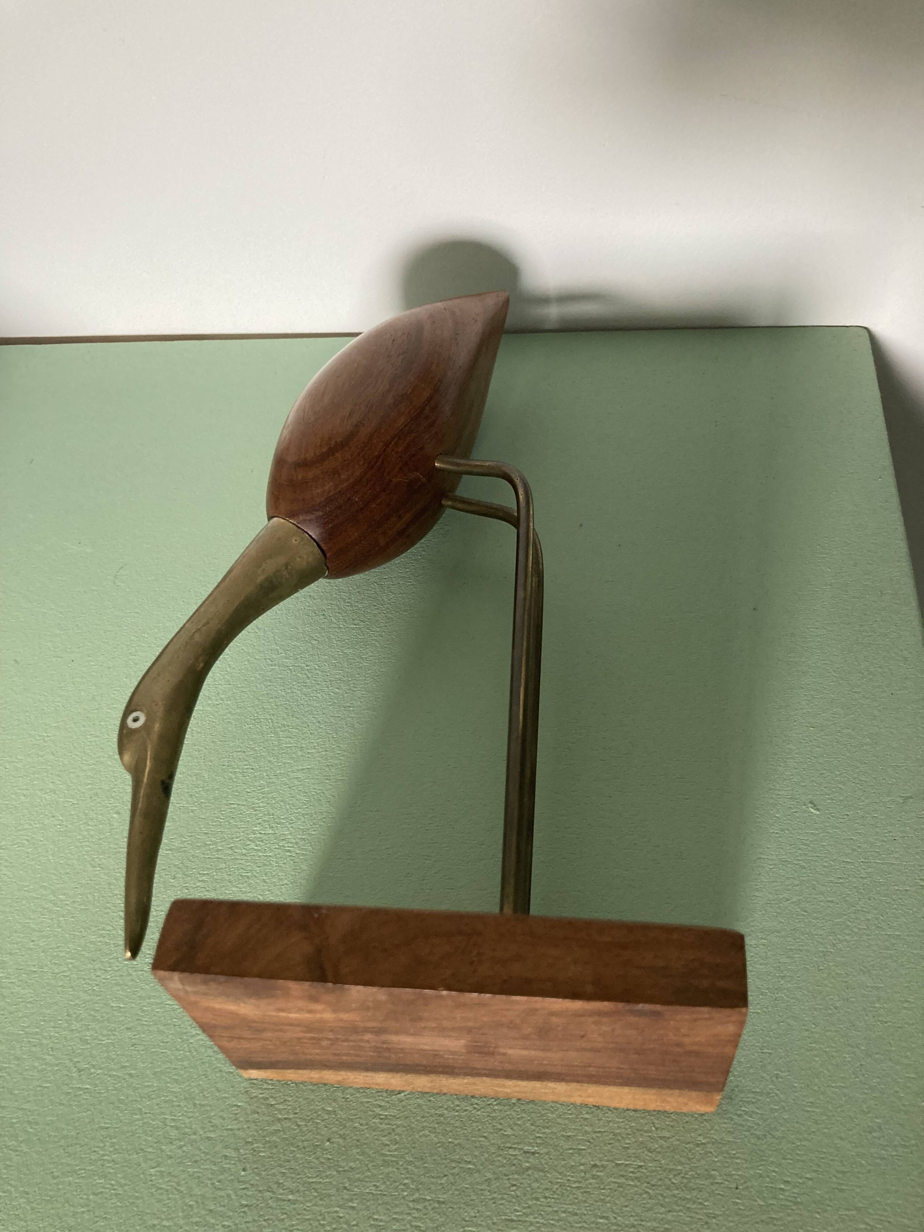 Heron brass and scandinavian teak 1960