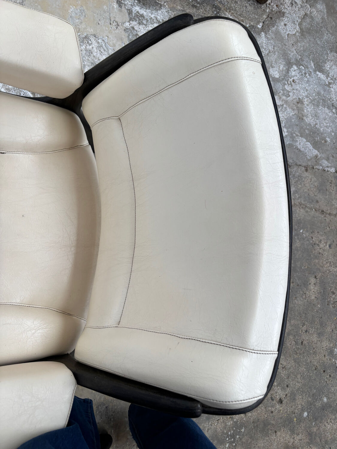 Set of two Baumann sled lounge chairs.