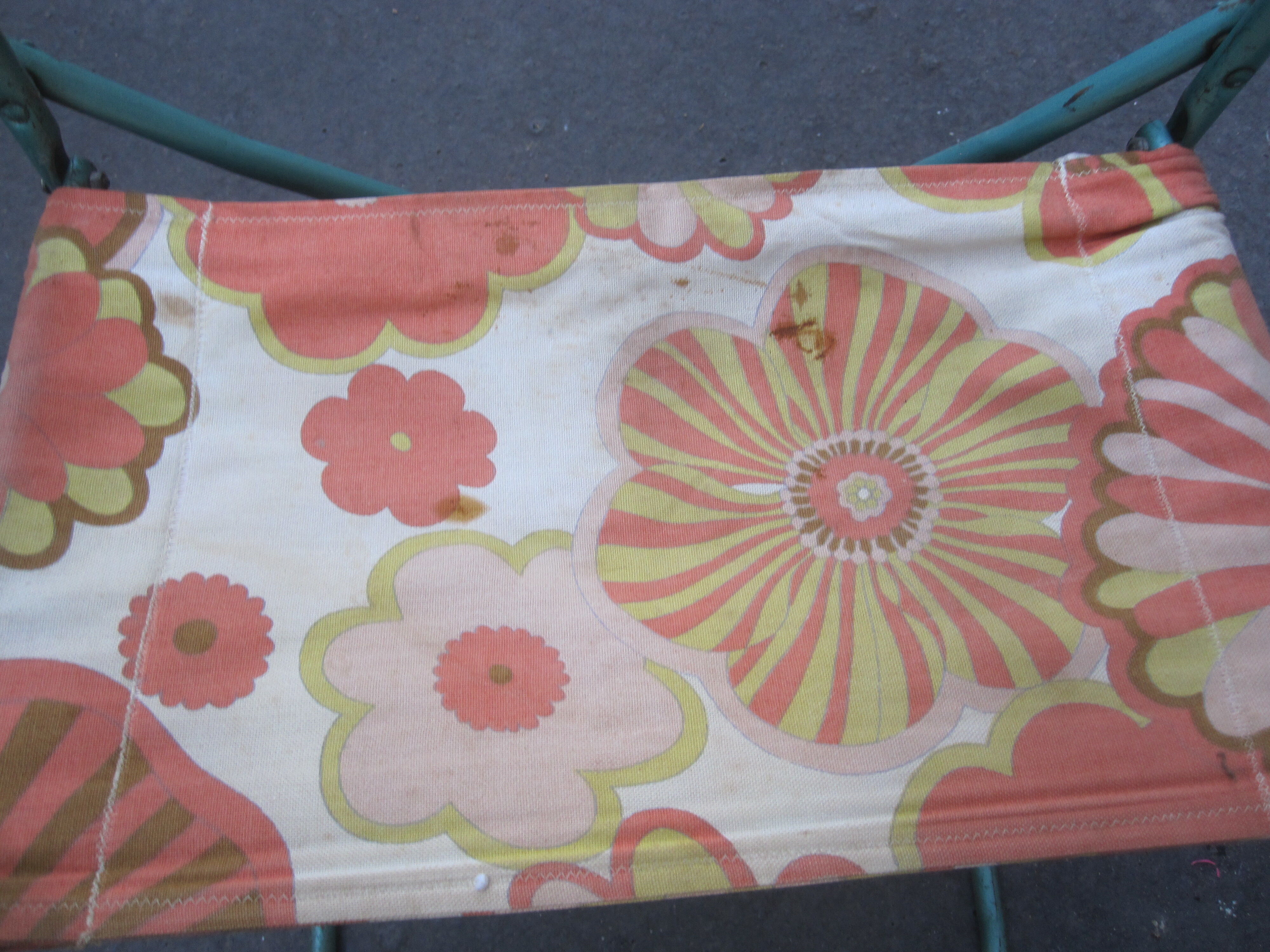 Vintage camping folding lounge