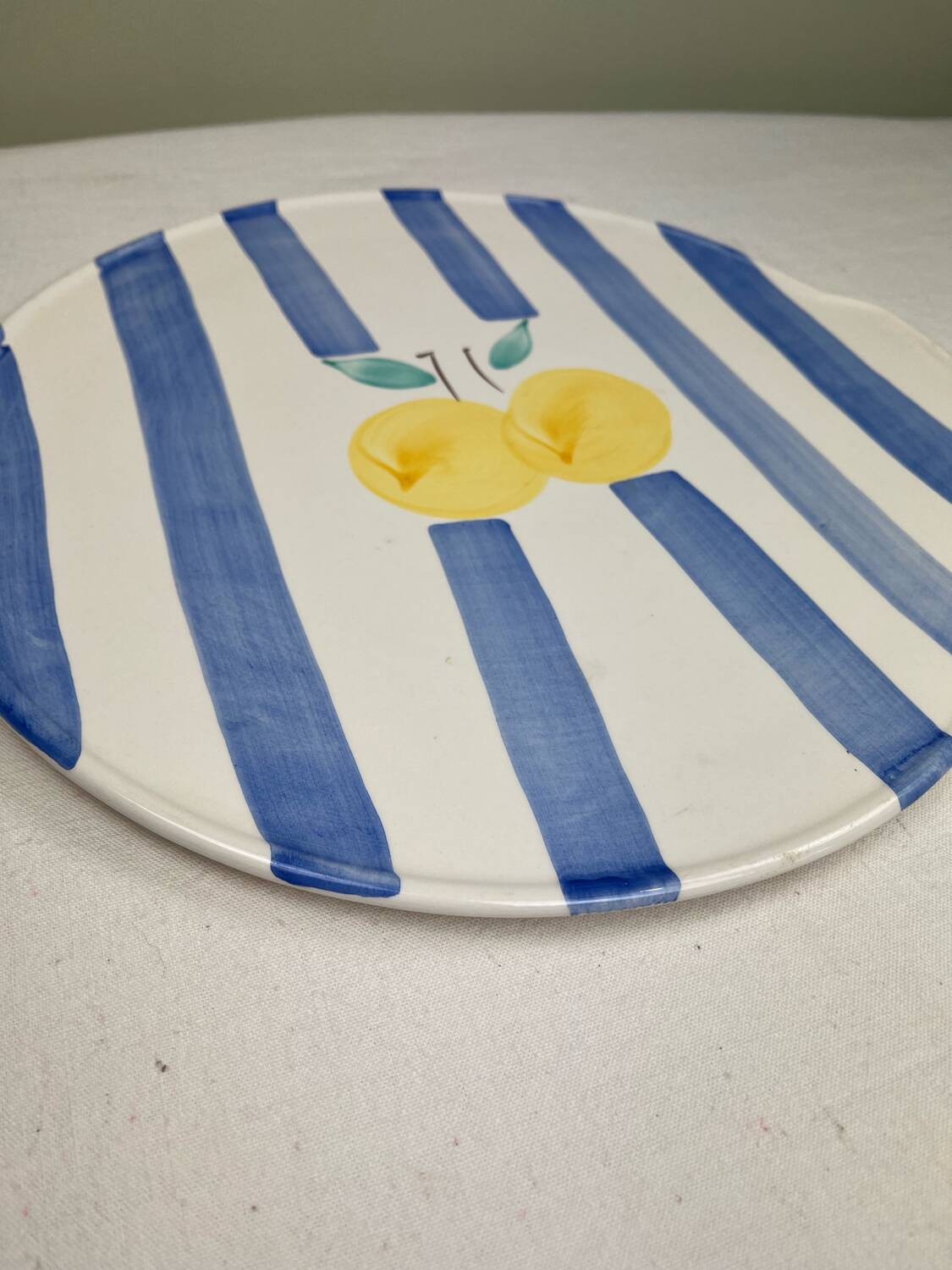 Plat à tarte peint à la main