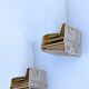 Pair of wall sconces "Bernadotte" model 6080 in ochre porcelain by Sigvard Bernadotte for Ifö - 1960