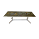 Vintage coffee table in ceramic and chrome steel ceramist adri Vallauris 1960