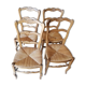 chaises en bois et assise paillée