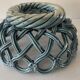 Round braided ceramic bowl by Pichon Uzés