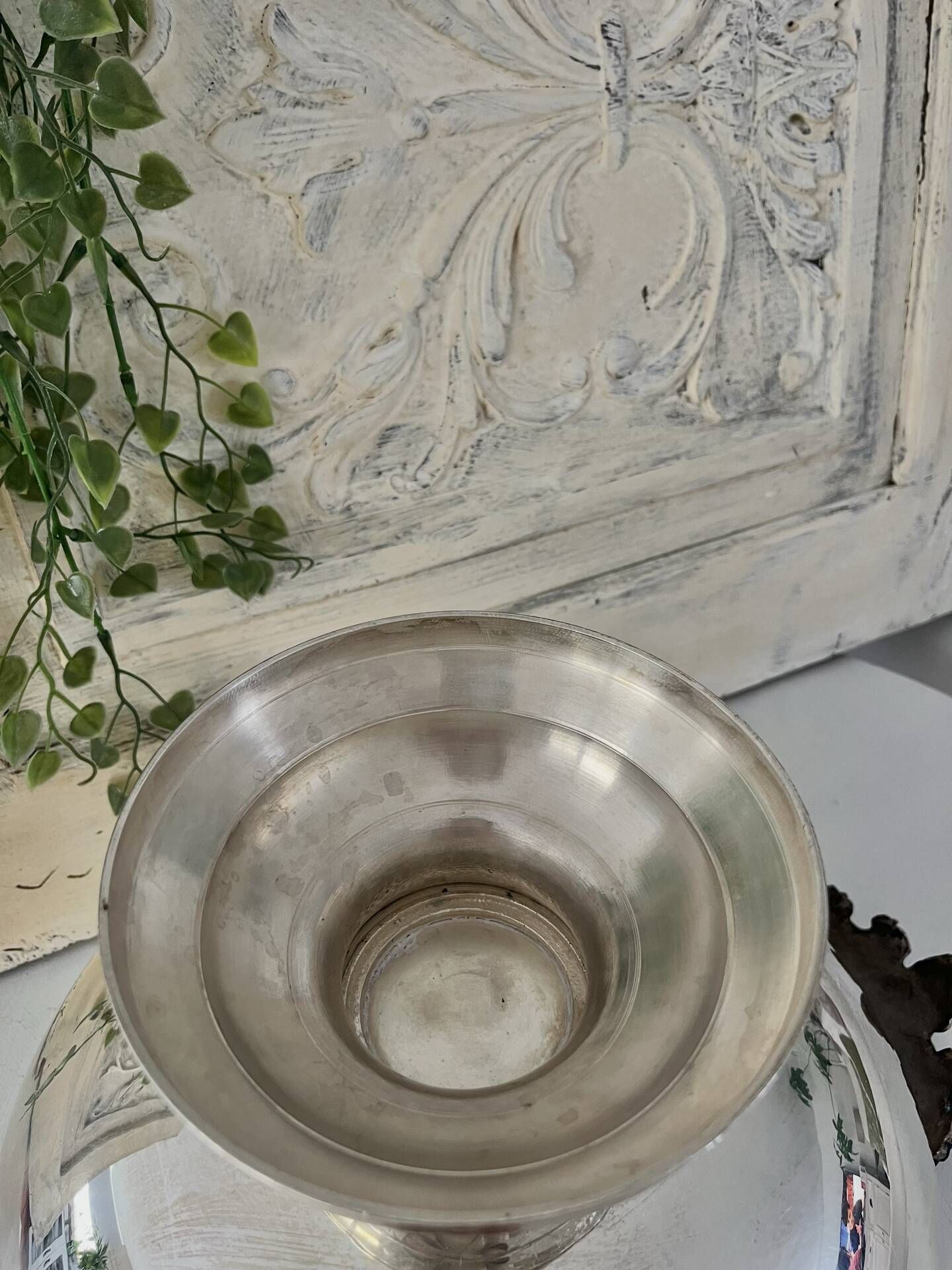 Champagne bucket Silver Plated with Grape Handles, Cl