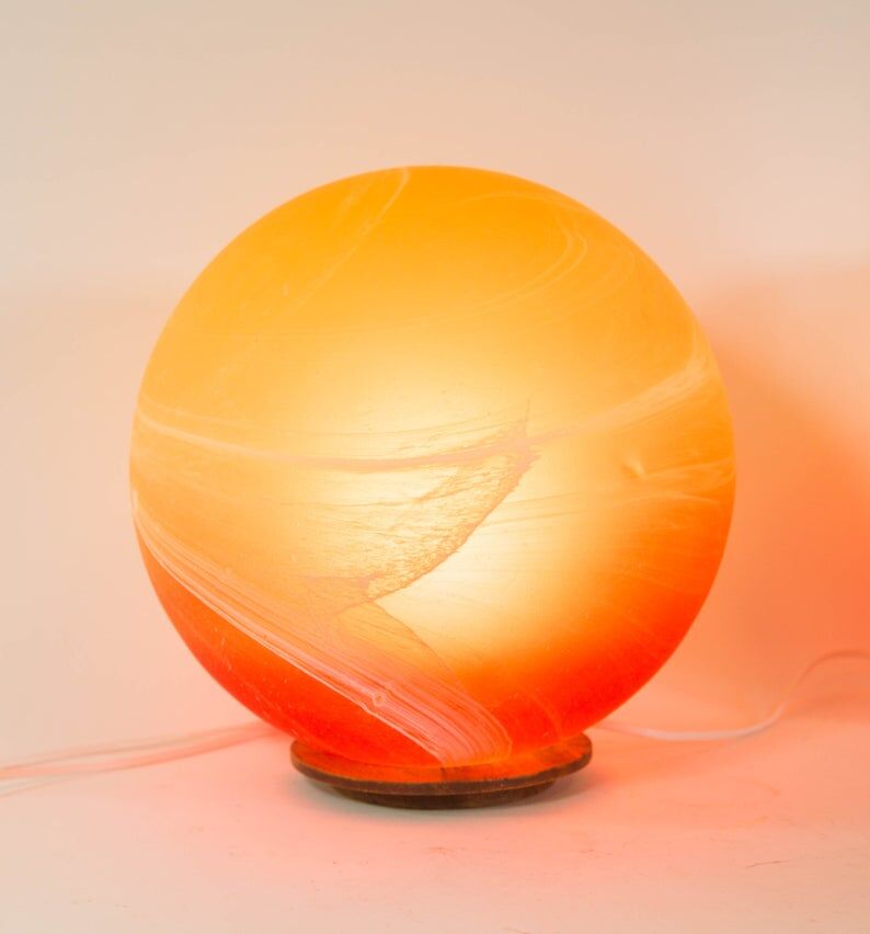 Glass lamp Glashütte Limburg 70s